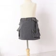 thumbnail image 4 of Tiweut Girl's Leisure Skirts Solid Color Cargo Low Waist Denim Jean Slim Fit Girl Skirt 18-24 M, 4 of 8