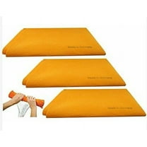 3pk Original German Shammy Towels Super Absorbent Chamois Cloths Large 20x27 Inch For Home Kitchen Bathroom Pet Stains (Orange)