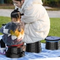thumbnail image 2 of Tabourets Pliants Rétractables Tabouret de Camping Portable Tabouret Pliable Léger Mais Plus Robuste pour Pêche Randonnée Tours BBQ Fêtes Activités Extérieures, 2 of 7