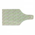 thumbnail image 1 of Tree Cutting Board, Japanese Cherry Blossom Pattern with Abstract Composition Eastern Inspirations, Tempered Glass Cutting and Serving Board, Wine Bottle Shape, Pink Green White, by Ambesonne, 1 of 1
