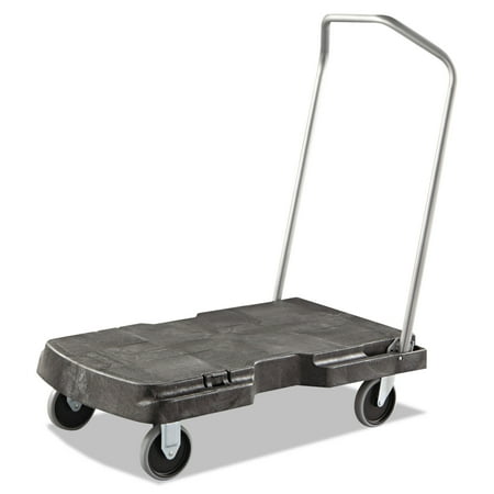 Olive Trolley - Rubbermaid Commercial Triple Trolley, 500-lb Cap, 20-1/2w x 32-1/2d x 7h, Black
