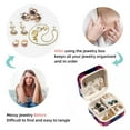 thumbnail image 4 of Coral Decorative Square Travel Portable Jewelry Display Box - Earring Organizer, Necklace and Bracelet Storage Case for Girls and Women, 4 of 6
