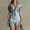 Light Blue, variant on Morttic Women's Tassel Halter Neck Bodycon Dress – Off-Shoulder with Front Zipper, Solid Color Western Mini Dress Light Blue,S
