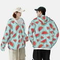 thumbnail image 6 of Balery Watermelon Men's Women's UPF 50+ Sun Protection Lightweight Hoodie Performance Long Sleeve Shirt for Fishing Running-X-Large, 6 of 9