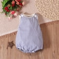 thumbnail image 2 of Angala Baby Boys Girls Summer Sleeveless Striped Romper Bodysuit Casual Soft Outfit Playwear Cozy Stylish Baby Clothes 6-12 Months, 2 of 8