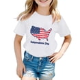 thumbnail image 2 of Ketyyh-chn99 4th Of July Clothes for Kids American Flag USA T shirt for Boys Girls Tops Cute Kids Independence Day Patriotic Shirt Tshirt White,1-2 Years, 2 of 3