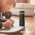 thumbnail image 3 of Hicess 1 Set 320ML French Press Coffee Maker One Click Open Wide Mouth Double Wall Heat Preservation Iced Cold Tea Coffee Mug for Camping, 3 of 8