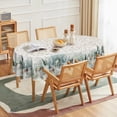 thumbnail image 6 of Sm:)e Christmas Tablecloth 60x84 Inch Oval, Golden Snow Deers Washable Table Cover for Party Picnic Dinner Decor, 6 of 6