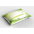 thumbnail image 2 of Ambesonne Green Pillow Sham 2 Pack, Abstract Fresh Nature, 26"x20", Apple Green Fern Green, 2 of 3