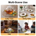 thumbnail image 2 of Yellow Sunflowers Round 13 Inch Placemats Set of 2, Farmhouse Floral Rustic Leaves Brown Wood HeatResistant Non Slip Place Mats for Dining Table, Wipeable Braided Kitchen Table Mats for Housewarming, 2 of 9