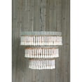 thumbnail image 4 of Creative Co-Op 3-Tier Wood Bead Chandelier, Antique White, 4 of 11