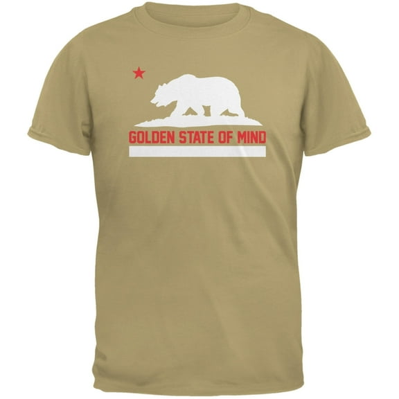 California Republic Golden State Of Mind Tan Adult T-Shirt - 2X-Large
