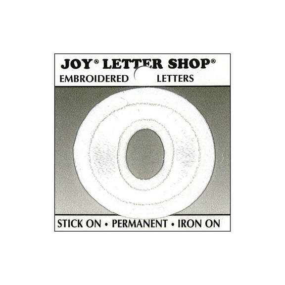 Joy Applique Letter Iron On Cooper 1.5" White O