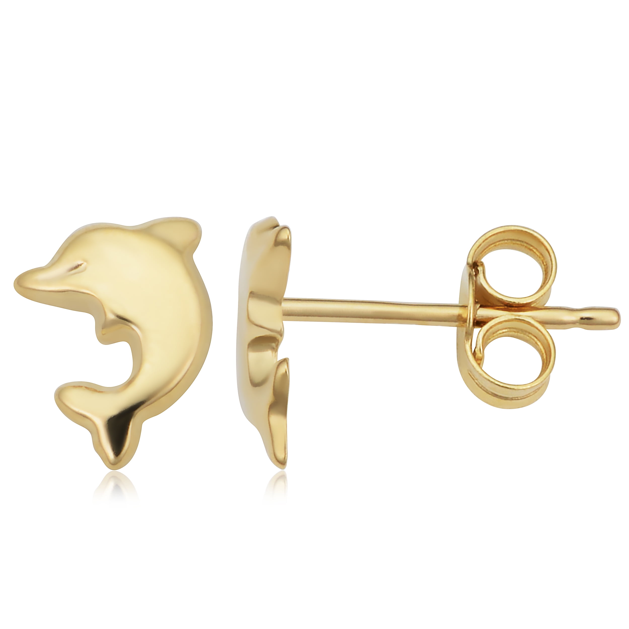 Fremada Dolphin Stud 14k Yellow Gold - Earrings