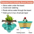 thumbnail image 2 of Stackable Planter with Wheels and Tools, Indoor Outdoor Gardening Pots - 7 Tier Vertical Garden Planter, Teal, 2 Set, 2 of 7