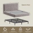 thumbnail image 6 of Advwin Queen Cloud Bed Frame with Headboard, Boucle Upholstered Low Platform Bed with Anti-Collision Soft Sponge Cushion & Heavy Duty Metal Frame for Bedroom, No Box Spring Needed, Gray, 6 of 10