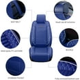 thumbnail image 3 of Tuqiang Car Seat Cover Full Set for Infiniti for Q45/QX4/Terrano 2005-2012 Automotive Grade Waterproof Seat Covers with Airbag Design Blue, 3 of 6