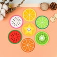 thumbnail image 4 of Piwvid Fruit Non Slip Coasters Heat Insulation Colorful Unique Slice Silicone Drink Cup Mat,Anti-Slip Cup Coasters Protect Furniture and Table from Water Marks and Scratch Damage, 4 of 7