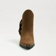 thumbnail image 3 of Sam Edelman Willie Pointed Toe Western Block Heel Womens Fringe Ankle Bootie (HAZELNUT, 10.5), 3 of 6
