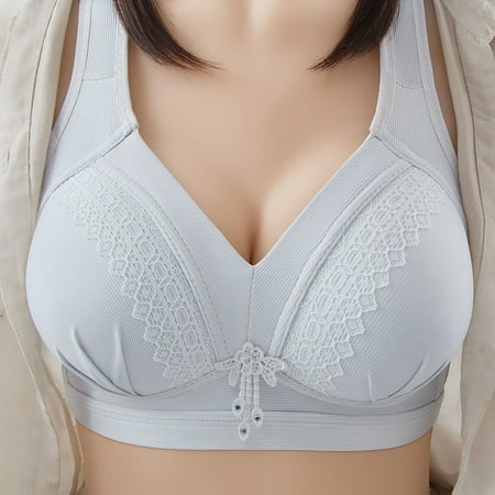 

Skin-Friendly Cotton Back Button Bra Wireless Underwear Super Thin Breathable