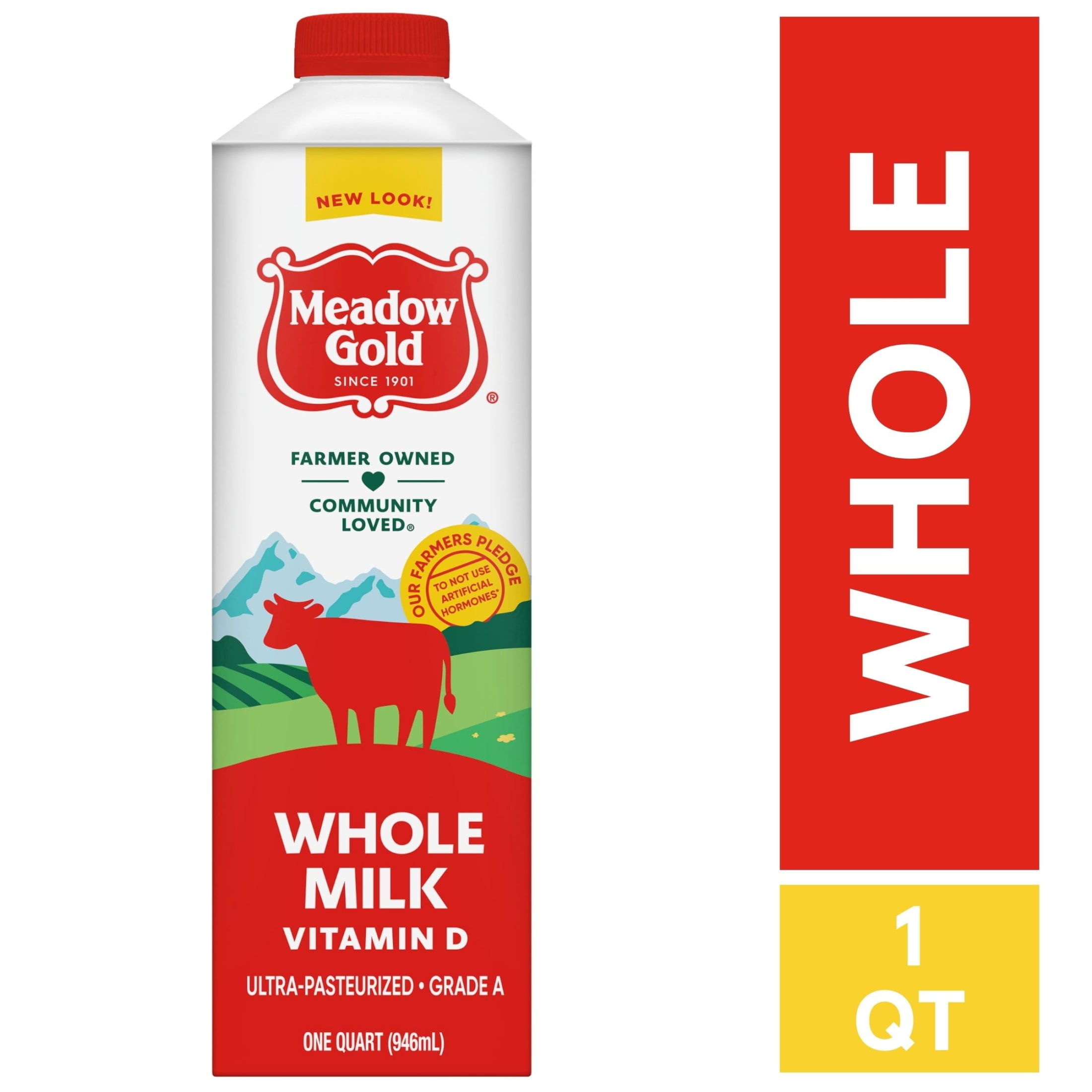 Meadow Gold Ultra-Pasteurized Whole Milk Quart