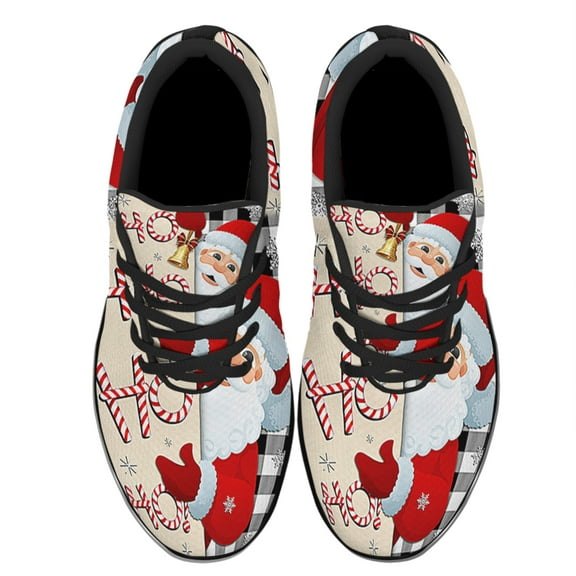 ChriStas Santa Claus Home Ho Ho Ho Shoes Sneakers for Women Men Black Size 3.5