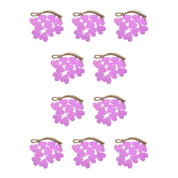 Qarigey 1 juego de rebanadas de adornos que incluyen cuerdas de decorativas hechas a mano con agujero Lovely House Adorn Purple Púrpura 10piezas Qarigey CBP266854
