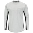 thumbnail image 3 of Bulwark Men's Long Sleeve Two-Tone Base Layer, Concealed Pocket-Big/Tall, Grey, 2X-Large, 3 of 4