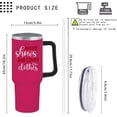 thumbnail image 3 of 40 oz Tumbler Pink Tumbler Murder Shows And Comfy Clothes Tumbler with Lid and Straw Insulated Tumblers Stainless Steel Tumbler （1pc）, 3 of 7