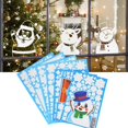 thumbnail image 3 of Pegatinas navideñas de Papá Noel para ventana, pegatina luminosa de copo de nieve para pared, decoración de pared para habitación de niños, adornos navideños de Año Nuevo, 3 of 4