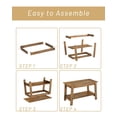 thumbnail image 3 of GloryStar Rectangular Coffee Table, Modern Farmhouse Style with 2-Tier Storage Shelf, Ideal Center Table for Living Room or Home Office, 3 of 8