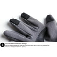 thumbnail image 5 of Autumn And Winter Men And Women Plus Velvet Cold-proof Warm Polar Fleece Outdoor Sports Riding All-finger Gloves Gray L, 5 of 7