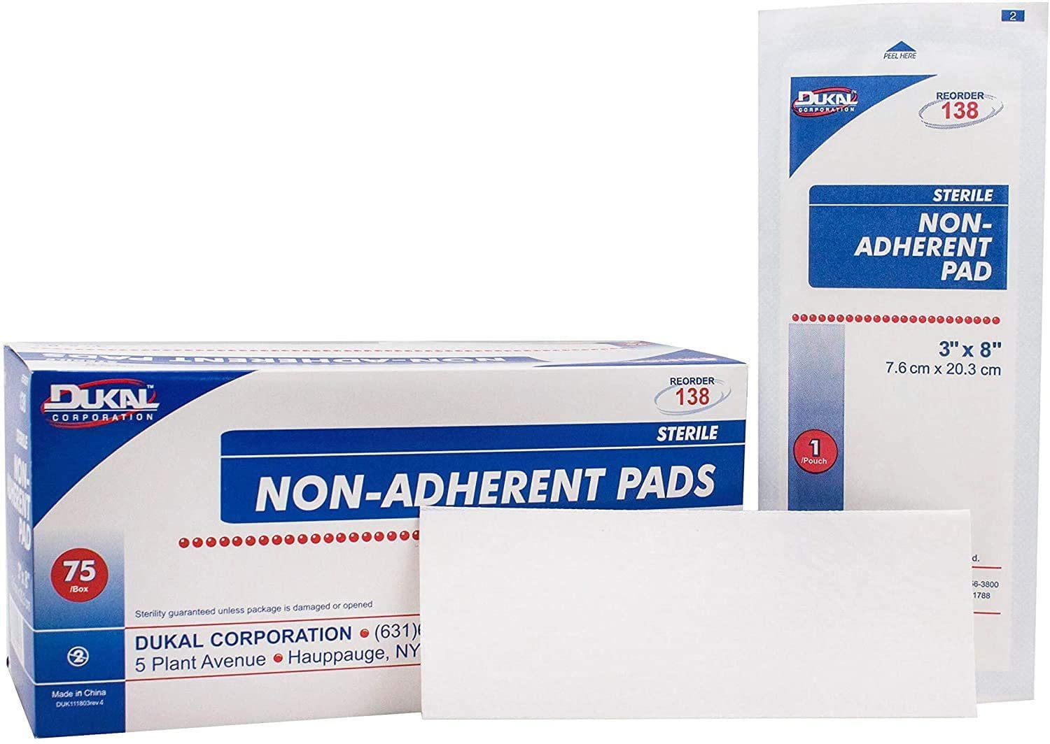NonAdherent Pads 3" x 8" Case of 600 Absorbent Sterile Dressings for