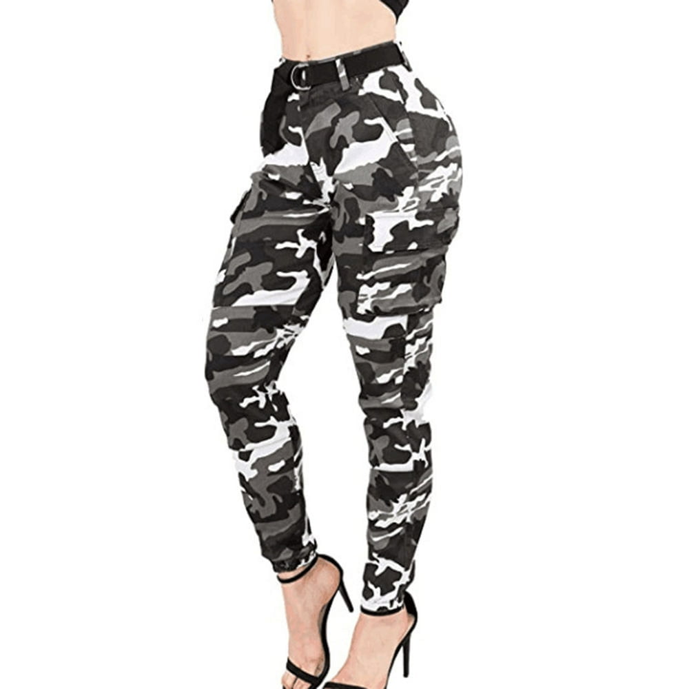 High waisted camo joggers womens deals