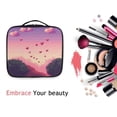 thumbnail image 6 of FORMRS Travel Makeup Bag Large Capacity Train Case Cosmetic Organizer with Adjustable Dividers, Pixel Floating Hearts, 6 of 8