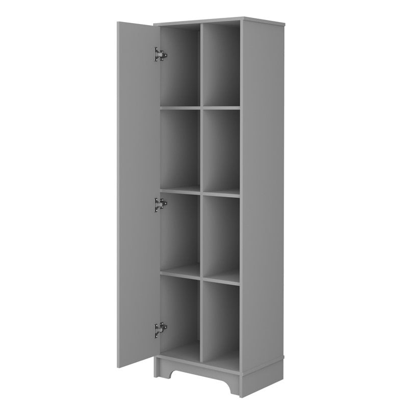 Tridell 21 in. W x 14 in. D x 68 in. H Bathroom Cabinet in Gray Tridell 21 in. W x 14 in. D x 68 in. H Bathroom Cabinet in Gray