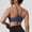 Blue, variant on Women's Fashion Solid Color Thin Strap Sports Bra Seamless U-Back Backless Yoga Bra Sexy Wireless Workout Bras