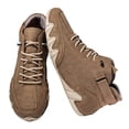 thumbnail image 2 of Domuza Men's Casual Handmade High Top high boots Leather Outdoor Walking Sneakers summer Slip-on Lightweight Non-Slip Waterproof Driving Chukka Boots Khaki 9.5 (EU-44), 2 of 4