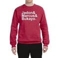 thumbnail image 2 of Wild Bobby, Jadon & Marcus & Bukayo, Sports, Unisex Crewneck Graphic Sweatshirt, Vintage Heather Red, XX-Large, 2 of 5