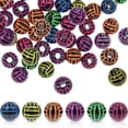 thumbnail image 1 of 100Pcs Volleyball Beads Round Acrylic Beads for Decoration Childrens Toys Craft Projects, 1 of 8