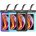 thumbnail image 1 of 4 Pack Waterproof Cell Phone Pouch - Universal Water Proof Dry Bag Case with Neck Lanyard - Underwater Clear Cellphone Holder Large Protector for iPhone Samsung Galaxy for Beach Pool Swimmin, 1 of 5