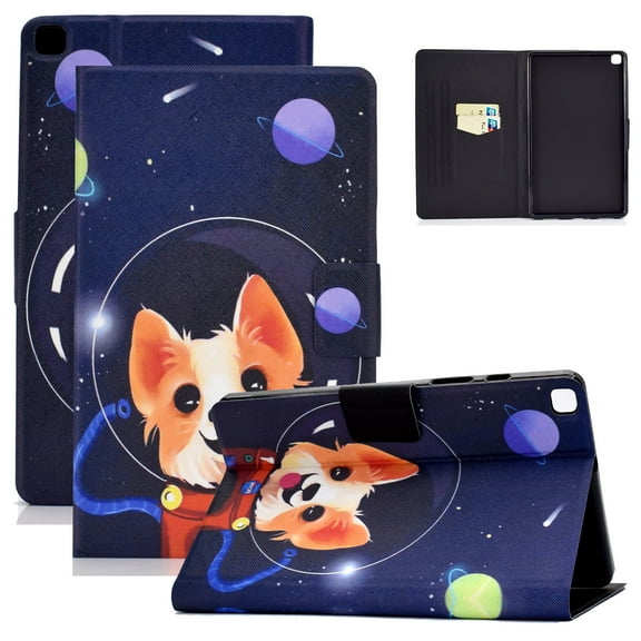 Allytech Case for Samsung Galaxy Tab A7 Lite 8.4 2021(SM-T220/SM-T225), Slim Soft PU Leather Shockproof Folio Flip Stand Card Holder Cover Case for Galaxy Tab A7 Lite T220 2021(8.4"), Space Dog