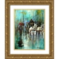 thumbnail image 1 of Zakrynycny, Viktor 25x32 Gold Ornate Wood Framed with Double Matting Museum Art Print Titled - In the Rain in Vienna, 1 of 4