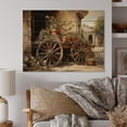 thumbnail image 2 of Designart "Vintage Wheels Brown Old Cart Nostalgia I" Transportation Print on Natural Pine Wood, 2 of 5