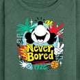 thumbnail image 3 of Mickey & Friends - Mickey Never Bored - Women's Lightweight French Terry Long Sleeve Shirt, 3 of 5