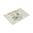 thumbnail image 3 of MKHERT Retro Bicycle with Inspirational Quote in Newspaper Doormat Rug Home Decor Floor Mat Bath Mat 30x18 inch, 3 of 3