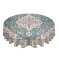 thumbnail image 2 of Vintage Wallpaper Murals Middle Ages Waterproof Tablecloth Table Decoration Wedding Home Kitchen Dining Room Round Table, 2 of 5