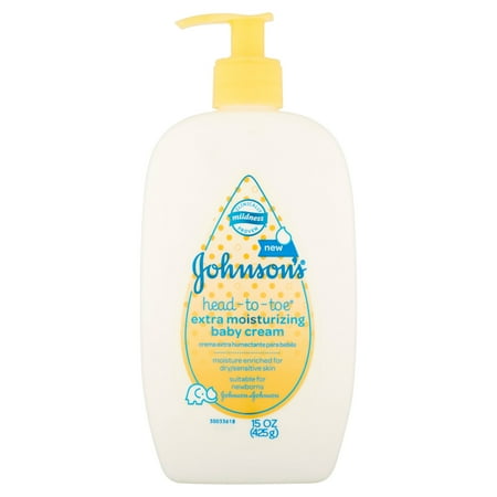 Tête-à -Toe supplémentaire Hydratante bébé Crème de Johnson, 15 Oz