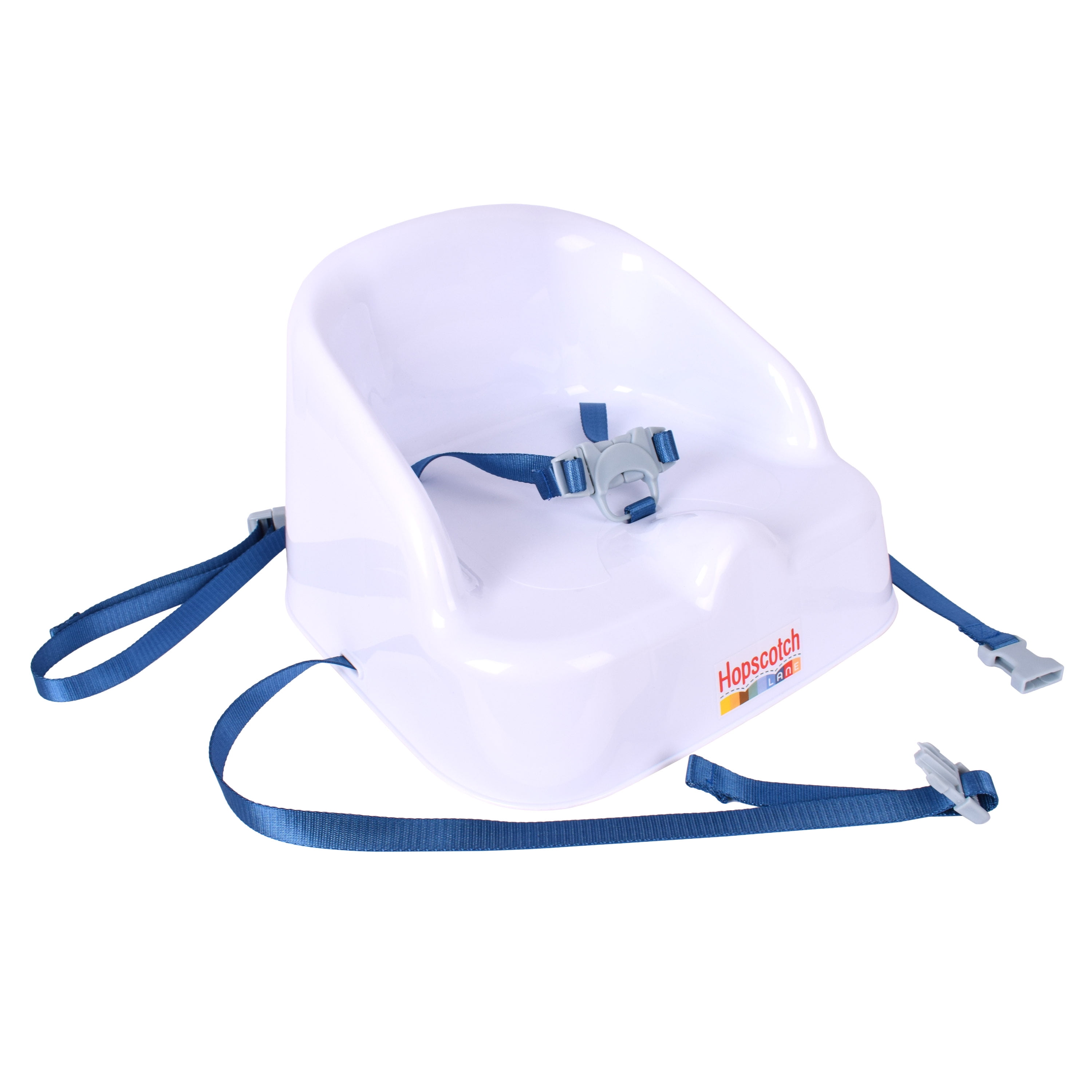 Hopscotch Lane Booster Seat with Straps, White, Children 6+ Months Unisex