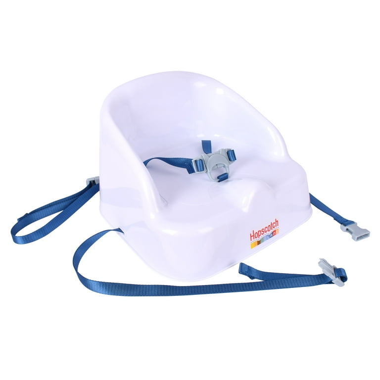Hopscotch Lane Booster Seat with Straps, White, Children 6+ Months